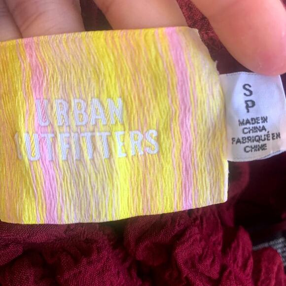 Urban Outfitters Women's UO Popcorn Knit Trousers Pant Burgundy Size Small P - Picture 3 of 5